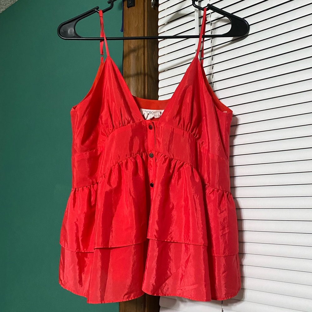 Red BCBGeneration plunge top